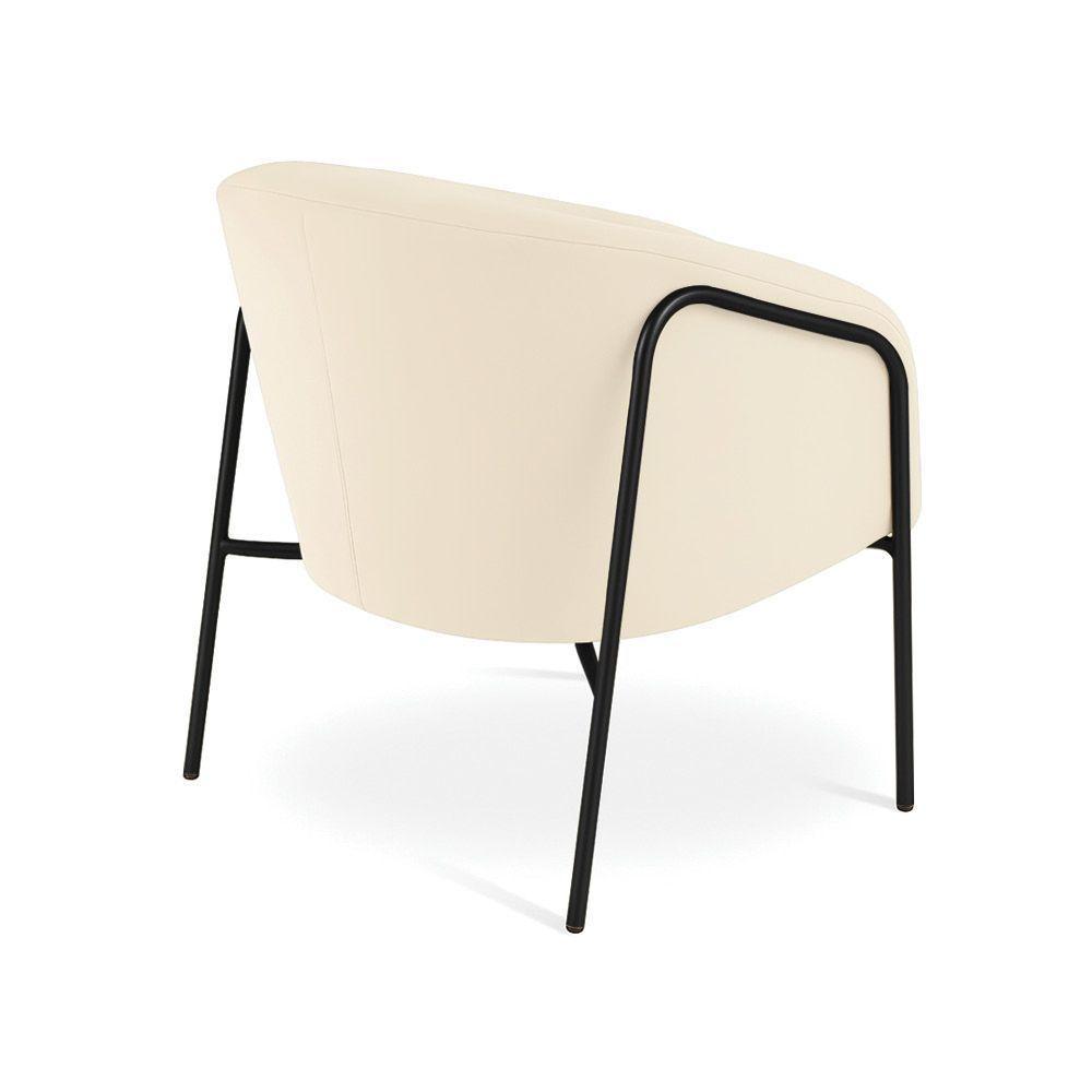 Poltrona Sala Industrial Alta Preto Stella Veludo D03 - D'rossi Marsala - 6