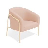 Poltrona Sala Industrial Alta Champanhe Kit 2 Stella Veludo D03 - D'rossi Rose - 5