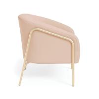 Poltrona Sala Industrial Alta Champanhe Kit 2 Stella Veludo D03 - D'rossi Rose - 6