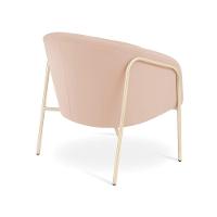 Poltrona Sala Industrial Alta Champanhe Kit 2 Stella Veludo D03 - D'rossi Rose - 7