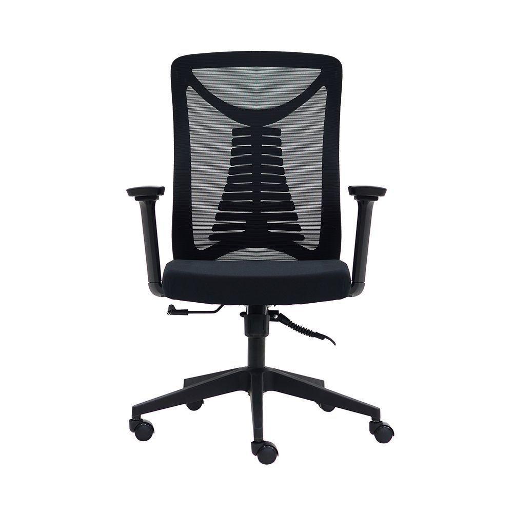 Cadeira Escritório Nr-17 Giratória Diretor Vancouver Preta Braços 3d Preto - 2