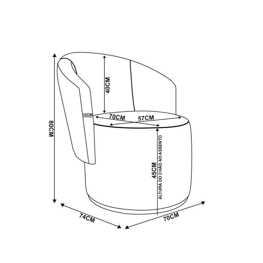 Poltrona Decorativa Orgânica Fixa Para Sala Malu Bouclê Pistache M11 - D'rossi - 4