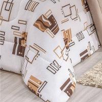 Edredom 2,40 X 2,20m + Jogo De Cama Malha Quality Queen 05 Peças 100% Algodão - Avelã - 3