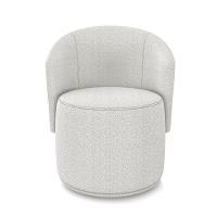 Poltrona Decorativa Orgânica Fixa Para Sala Kit 2 Malu Bouclê Cinza M11 - D'rossi - 5