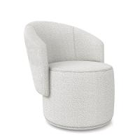 Poltrona Decorativa Orgânica Fixa Para Sala Kit 2 Malu Bouclê Cinza M11 - D'rossi - 6