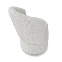 Poltrona Decorativa Orgânica Fixa Para Sala Kit 2 Malu Bouclê Cinza M11 - D'rossi - 8