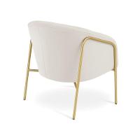 Poltrona Sala Industrial Alta Dourado Kit 2 Stella Veludo D03 - D'rossi Cinza - 7