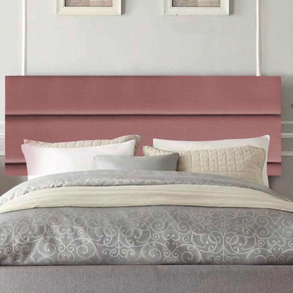 Painel Cabeceira Estofada Argentina 90cm Cama Box Solteiro Suede Rose- Mabe Magazine - 1
