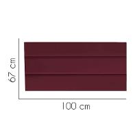 Painel Cabeceira Estofada Argentina 100cm Cama Box Solteiro Suede Bordo- Mabe Magazine - 2