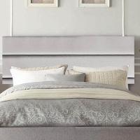 Painel Cabeceira Estofada Argentina 195cm Cama Box King Suede Cinza Claro- Mabe Magazine - 1