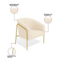 Poltrona Sala Industrial Alta Dourado Kit 2 Stella Veludo D03 - D'rossi Marsala - 3