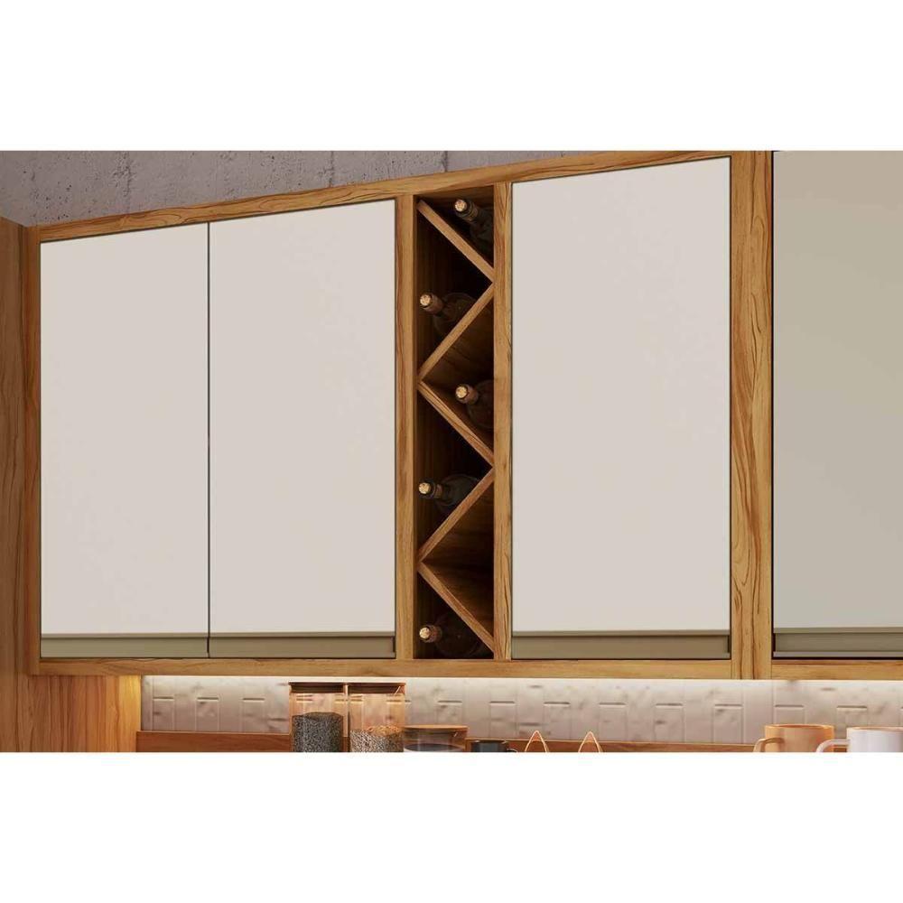 Cozinha Completa Tempranillo 4 Peças (2aéreos+2balcões) C4p242 Amendoa-off White - Ronipa - 3