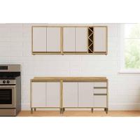 Cozinha Completa Tempranillo 4 Peças (2aéreos+2balcões) C4p242 Amendoa-off White - Ronipa - 1