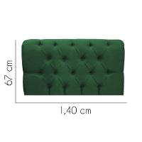 Painel Cabeceira Estofada Paris 140cm Cama Box Casal Corino Verde- Mabe Magazine - 2