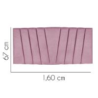 Painel Cabeceira Estofada Bélgica 160cm Cama Box Queen Suede Rosa Bebe- Mabe Magazine - 2