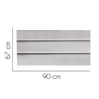 Painel Cabeceira Estofada Argentina 90cm Cama Box Solteiro Suede Cinza Claro- Mabe Magazine - 2