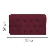 Painel Cabeceira Estofada Paris 100cm Cama Box Solteiro Suede Bordo- Mabe Magazine - 2