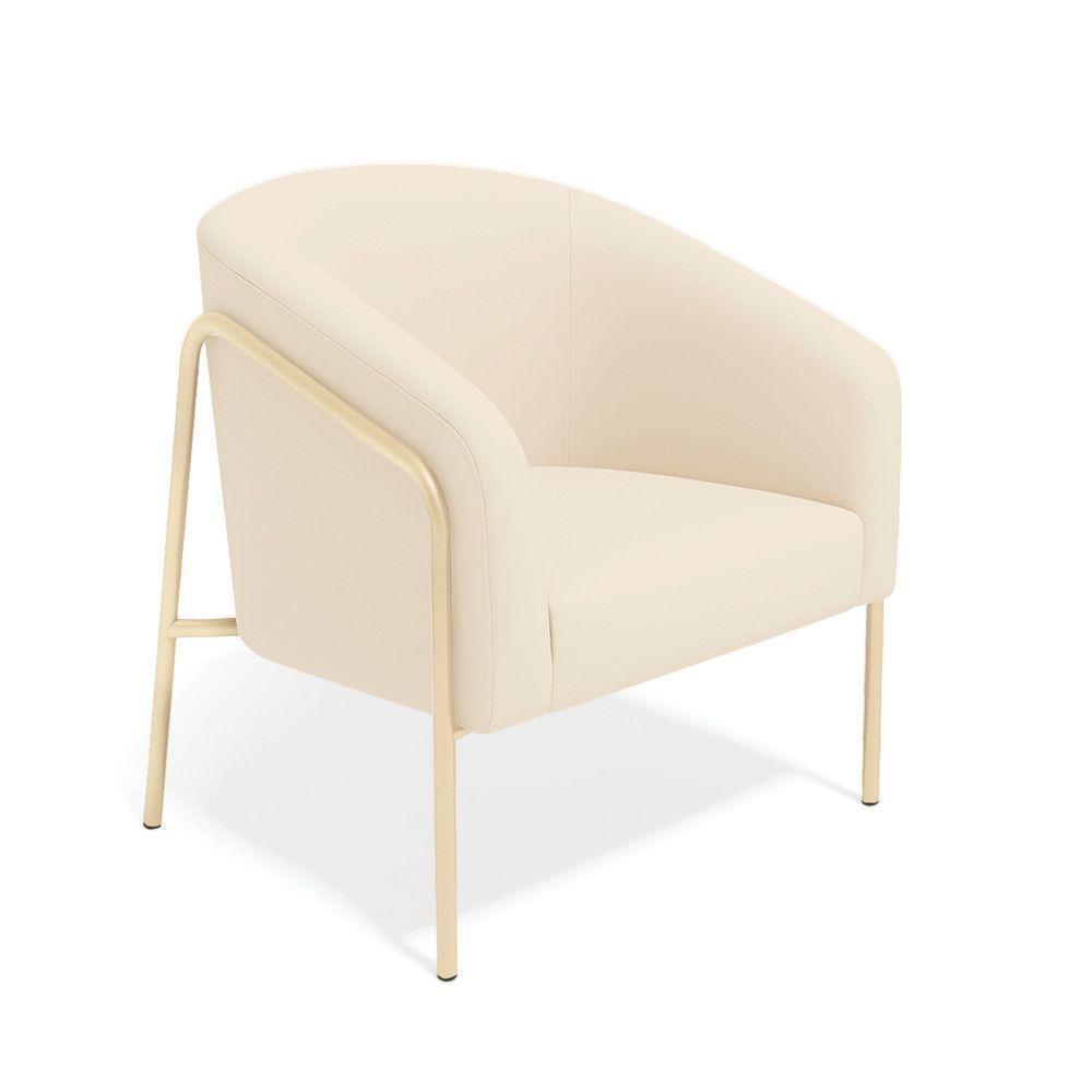 Poltrona Sala Industrial Alta Champanhe Stella Veludo D03 - D'rossi Marsala - 5