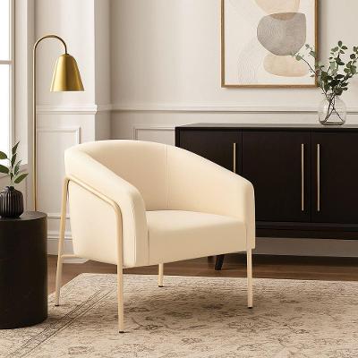 Poltrona Sala Industrial Alta Champanhe Stella Veludo D03 - D'rossi Marsala