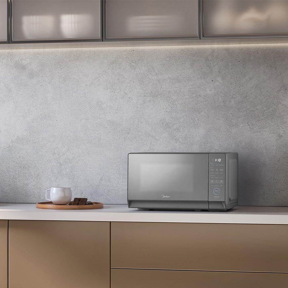 Micro-Ondas 20L Prata Porta Espelhada MasterCook Midea MHP20S1 - 110V - 4