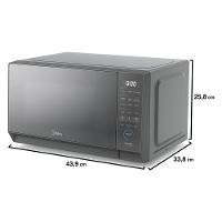 Micro-Ondas 20L Prata Porta Espelhada MasterCook Midea MHP20S1 - 110V - 5