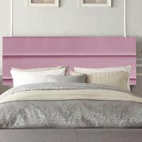 Painel Cabeceira Estofada Argentina 160cm Cama Box Queen Suede Rosa Bebe- Mabe Magazine - 1