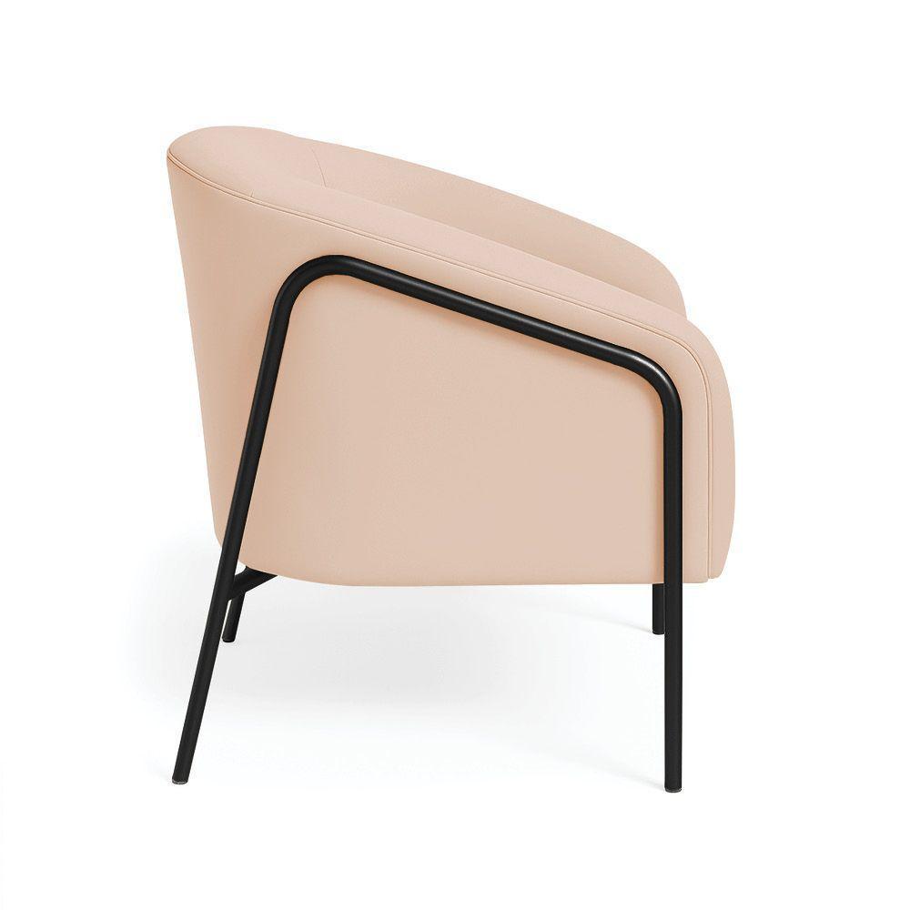 Poltrona Sala Industrial Alta Preto Kit 2 Stella Veludo D03 - D'rossi Rose - 6