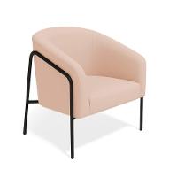 Poltrona Sala Industrial Alta Preto Kit 2 Stella Veludo D03 - D'rossi Rose - 5