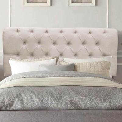 Painel Cabeceira Estofada Paris 195cm Cama Box King Suede Bege- Mabe Magazine