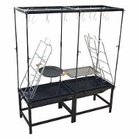 Estação Churrasco Dupla Fogo Chão Picanheira Grelha E Varal - 1