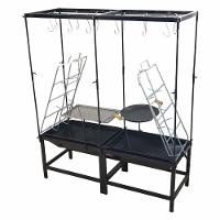 Estação Churrasco Dupla Fogo Chão Picanheira Grelha E Varal - 2