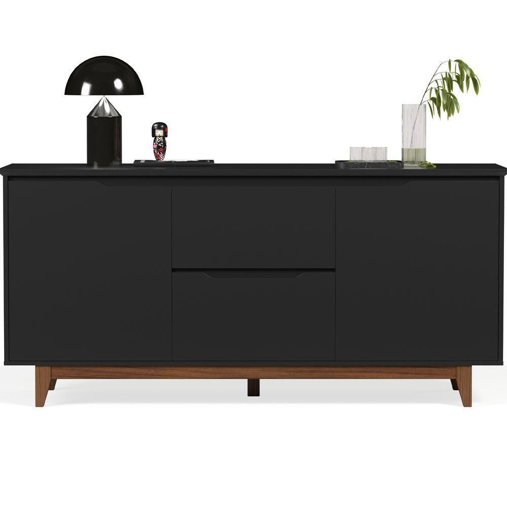 Buffet 2 Portas Flow Preto - 1