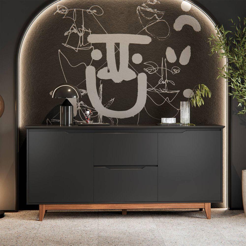 Buffet 2 Portas Flow Preto - 3