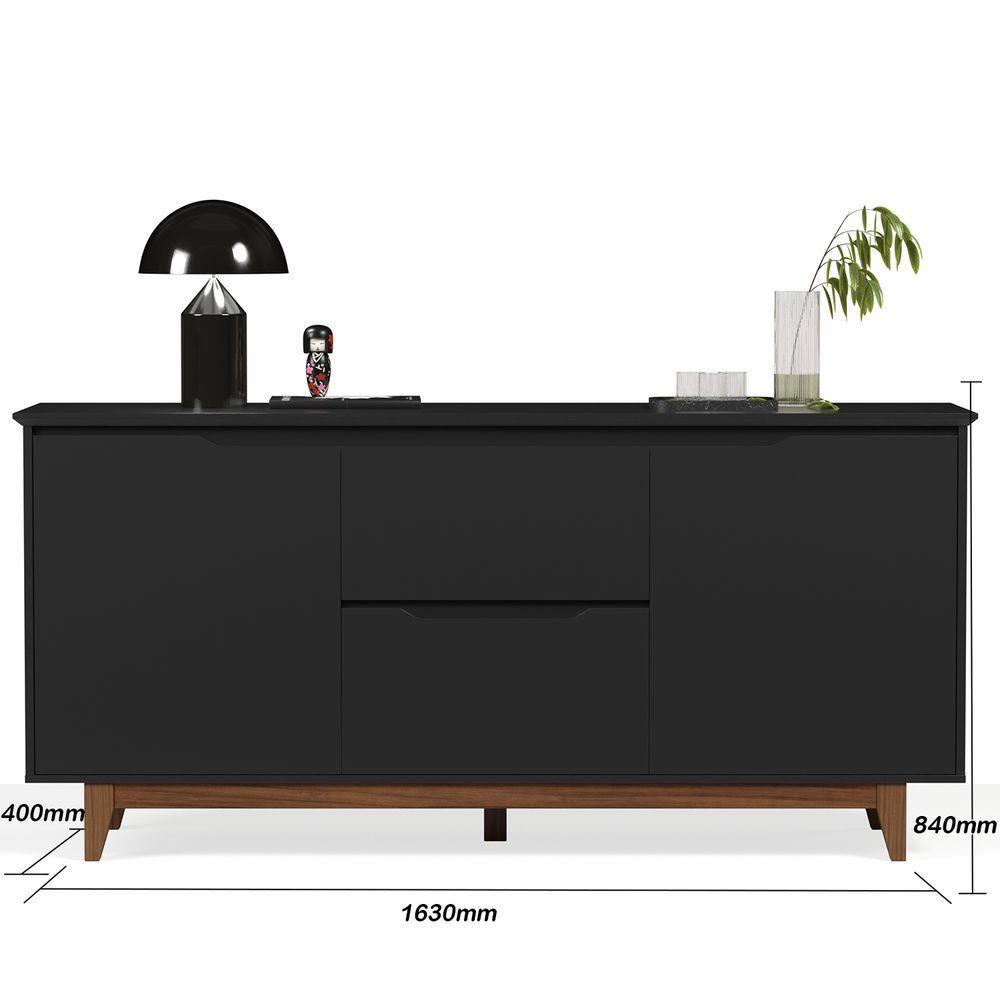 Buffet 2 Portas Flow Preto - 7