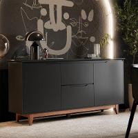 Buffet 2 Portas Flow Preto - 2