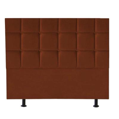 Cabeceira Estofada Cama Box Casal King 195cm Espanha Suede Terra Cota- Mabe Magazine