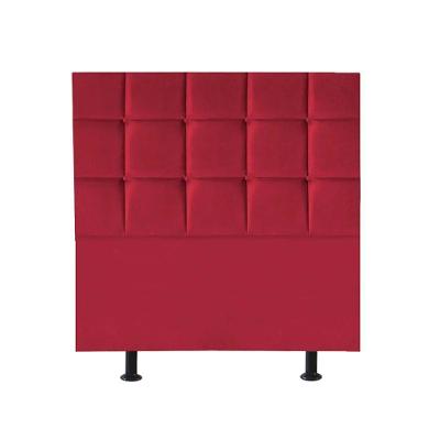 Cabeceira Estofada Cama Box Solteiro 100cm Espanha Suede Vermelho- Mabe Magazine