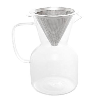 Cafeteira de Vidro Borossilicato 0,8L com Filtro Permanente de Aço Inox para Café Coado Lyor
