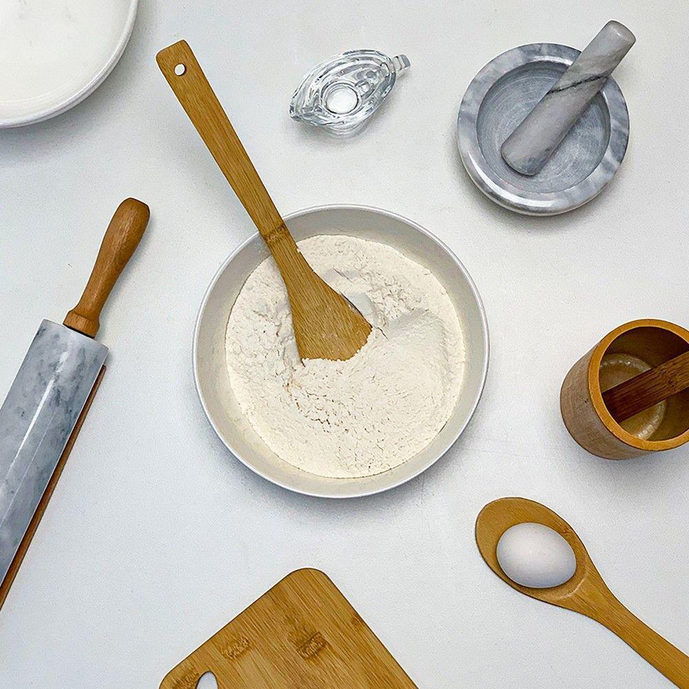 Conjunto 3 Utensílios + Suporte Em Bambu Lyor - 5