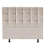 Cabeceira Estofada Cama Box Casal King 195cm Espanha Suede Bege- Mabe Magazine - 1
