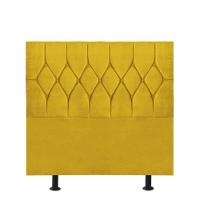 Cabeceira Estofada Cama Box Solteiro 100cm Istambul Suede Amarelo- Mabe Magazine - 1