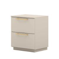 Mesa De Cabeceira Lateral Compacta 2 Gavetas 50cm Dubai Fendi - Mabe Magazine - 2