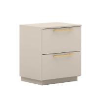 Mesa De Cabeceira Lateral Compacta 2 Gavetas 50cm Dubai Fendi - Mabe Magazine - 3