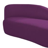 Divã Recamier Curvo Luna 160cm Lado Direito Suede - Adj Decor Cor Roxo