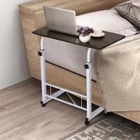 Mesa Multifuncional Portátil Com Rodinhas Ajustável Marrom Escuro– Ideal Para Notebook, Jantar E Estudo No Home Office - 3