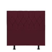 Cabeceira Estofada Cama Box Solteiro 90cm Istambul Suede Bordo- Mabe Magazine - 1