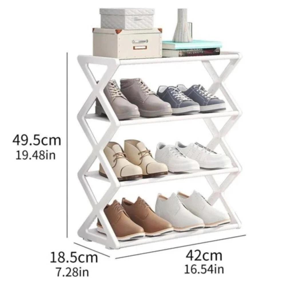 Sapateira Estante Organizadora Branca Para 8 Pares De Calçados Brinquedos E Acessórios - 6