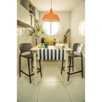 Cadeira Tramontina Safira Alta Residência Em Fibra De Vidro Grafite