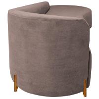 Divã Recamier Orgânico França 180cm Lado Dir Pés Madeira Linho Cor Rosê - 5