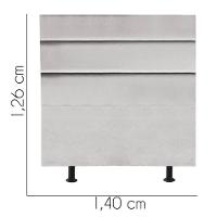 Cabeceira Estofada Cama Box Casal 140cm Argentina Suede Cinza Claro- Mabe Magazine - 3